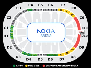 nokia areena katsomokartta tappara