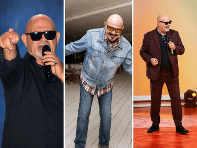 Fernando Correia Marques a cantar ao microfone em diferentes concerto