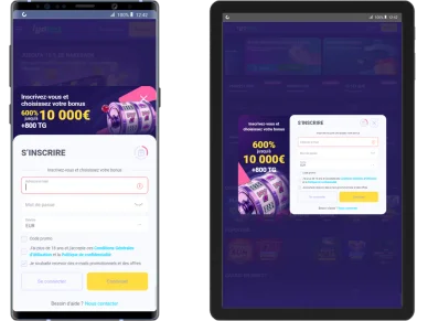 Inscription rapide sur Igo.bet Casino.