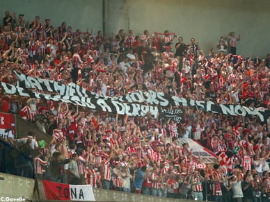 Derry City's fans in the Parc des Princes