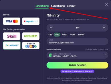 TuffPuff Casino Einzahlung