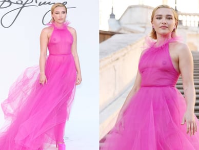 doorschijnende jurk florence pugh