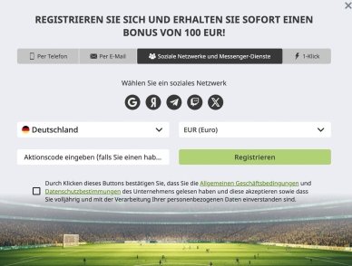 Anmeldung bei Winwin casino online über soziale Netzwerke