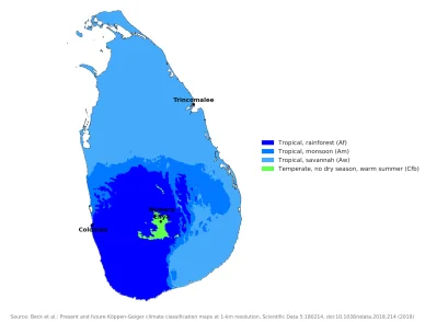 Karta över Sri Lanka Karta över Sri Lanka