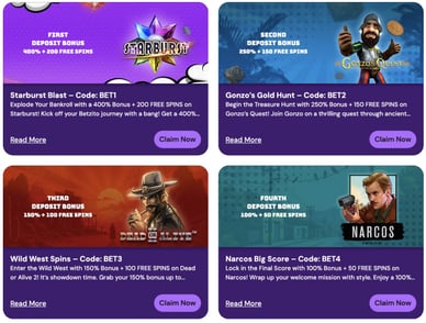 betzito casino bonuses