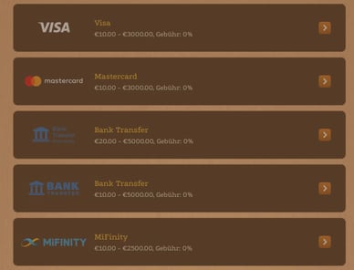 Auszahlungen Lizaro-Casino