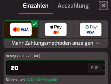 Einzahlungs Afkspincasino