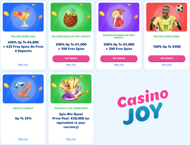 CasinoJoy casino online bonus