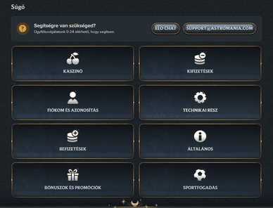 Astromania segítség