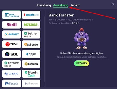 TuffPuff Casino Auszahlung