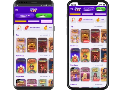 Interface mobile Robocat. Robocat sur mobile.