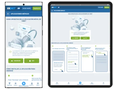 Aplicación 1xBet para smartphone