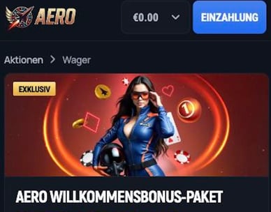 Willkommenspaket Casino Aerobet