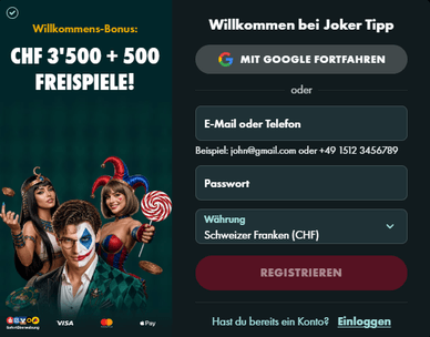 Jokertipp Registrierung Jokertipp Casino Registrierung