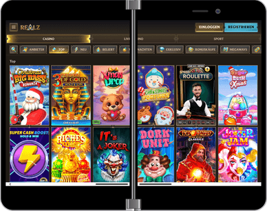 Realz Casino Art der Spielen Verfügbare Spiele Realz Casino
