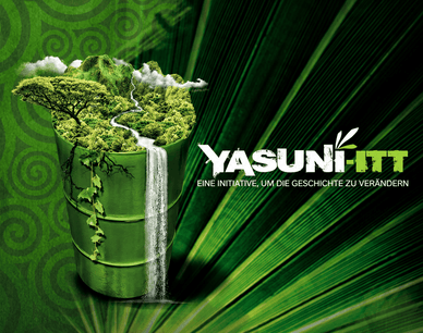 Kampagnenplakat der Initiative Yasuní-ITT