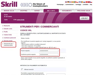 Pagamenti tramite Skrill nei casinò Pagamento tramite Skrill