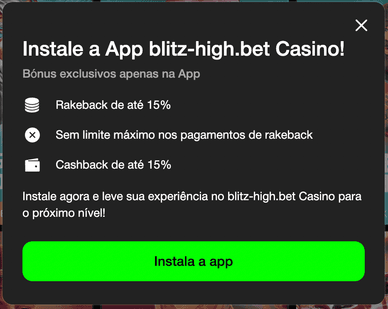 Aplicação mobile no Blitz.bet