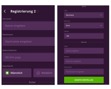 Registrieren Sie ein neues Spielerkonto bei Malina Casino Deutschland