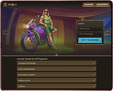 VIP-Spielerinnen und -Spieler des Casinos Realz VIP-Programm Realz Casinos