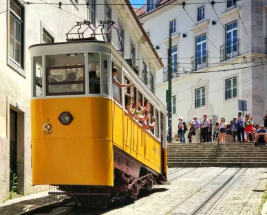 Funicular da Glória em Lisboa