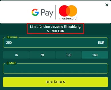 Casino Einzahlung Limits Google Pay Limits für Einzahlung mit Google Pay Online Casino