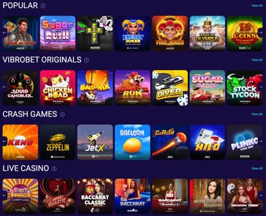vibro bet casino spellen
