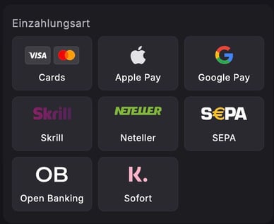 Einzahlung Casino Einzahlungsarten FortuneJack-Casino