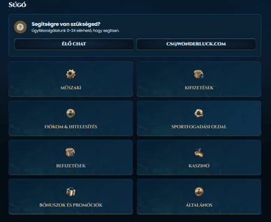 Wonderluck casino ügyfélszolgálata