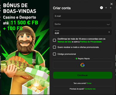 Registo no Blitzbet casino online