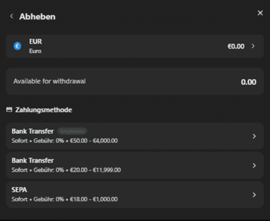 So funktioniert die Auszahlung bei Wolf.io Auszahlungsmöglichkeiten und Bearbeitungszeiten bei Wolf.io