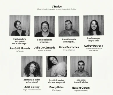 Équipe de L'Archipel à Paris. Équipe du projet L'Archipel.