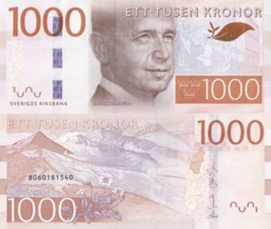 1000 SEK bankjegy