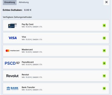 Einzahlung Zoccer Casino Online 