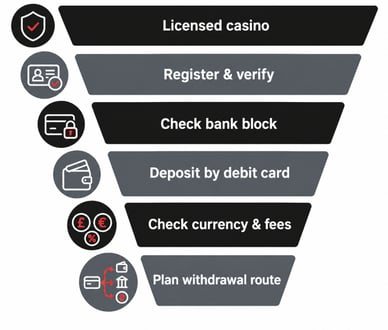 how to start debit card casino
