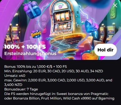 Willkommensbonus Slotornado Online Casino