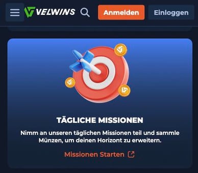 Missionen in Casino Tägliche Missionen in Velwins Casino Online