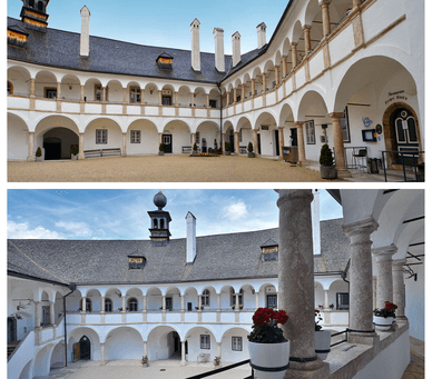Innenhof von Schloss Ort (Österreich)