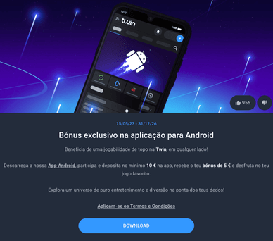 Aplicação para Android Twin Casino