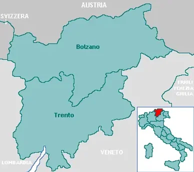 Posizione di Trento Trento sulla mappa