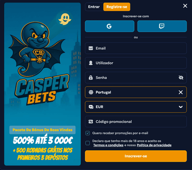 Registo no casino online Registo no casino online CasperBets