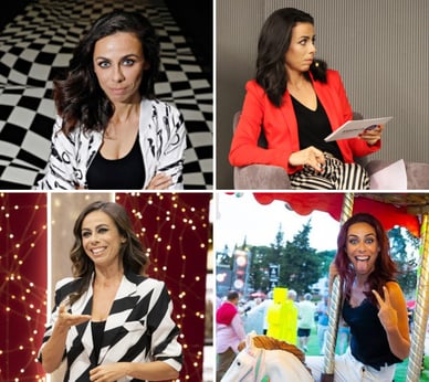 Filomena Cautela em diferentes looks – sessão fotográfica, conferência, programa de televisão e lazer na feira