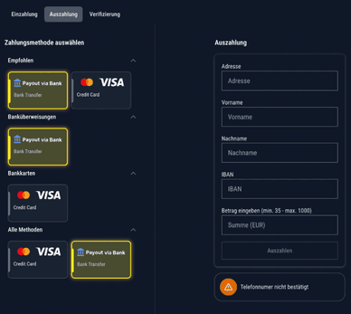So funktioniert die Auszahlung bei Playbaze Auszahlungsmöglichkeiten und Bearbeitungszeiten bei Playbaze