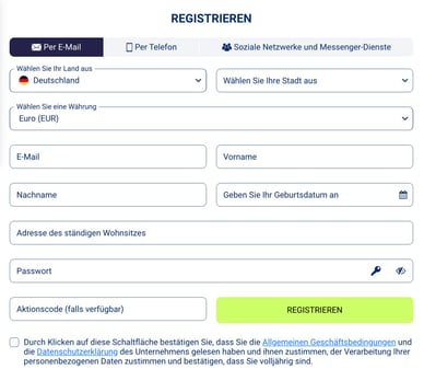 Registrierung Fair Pari Casino