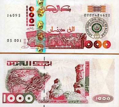 1000 dinari algerini del 2005