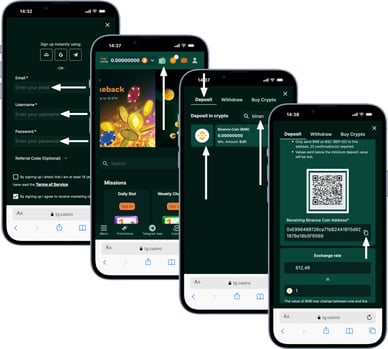 binance online casino deposit