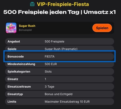 Free Spins Bonus Codes