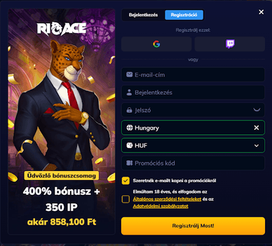 Regisztráció után ingyen pörgetés Rio Ace casino