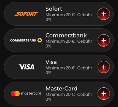 Einzahlungsmethoden in Casino Einzahlung Casina-Casino