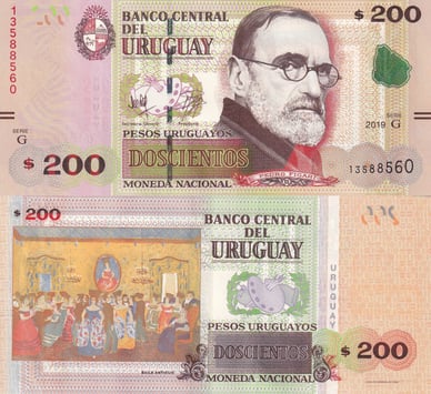 Валюта 200 уругвайских песо